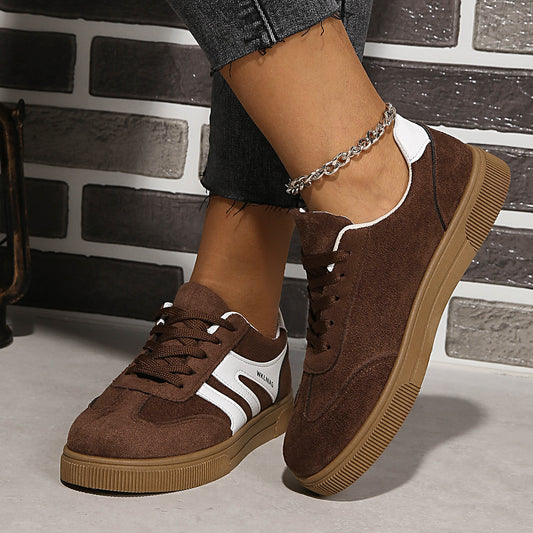 Women's Retro Casual Round-Toe Sports Fashion Flat-Soled Sneakers