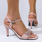 2026 New Women's Glitter Rhinestone Bow Stiletto Sandals