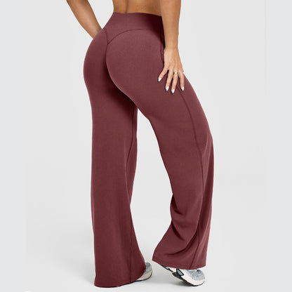 Women's Straight-leg Yoga Pants Exercise And Fitness Trousers