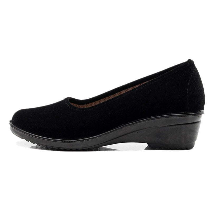 Workwear Soft-soled Black Womens Shoes