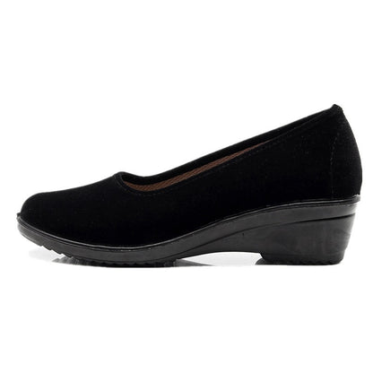 Workwear Soft-soled Black Womens Shoes