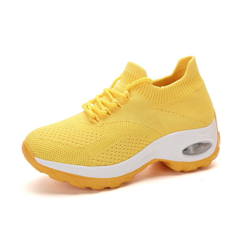 Plus-size Womens Flyknit Breathable Sneakers