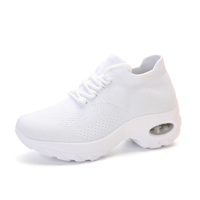 Plus-size Womens Flyknit Breathable Sneakers