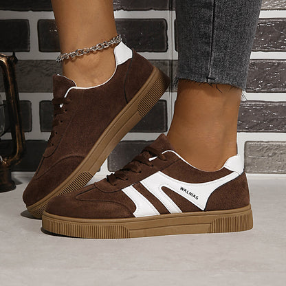 Women's Retro Casual Round-Toe Sports Fashion Flat-Soled Sneakers
