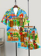 Printed Trendy Loose Short-Sleeve Shirt And Shorts Mens Set