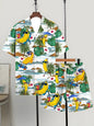 Printed Trendy Loose Short-Sleeve Shirt And Shorts Mens Set