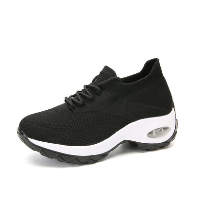 Plus-size Womens Flyknit Breathable Sneakers