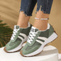 Stripe Lace-up Sneakers Women's Thick Bottom Casual Shoes Breathable Sports Shoes