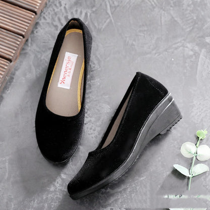 Workwear Soft-soled Black Womens Shoes