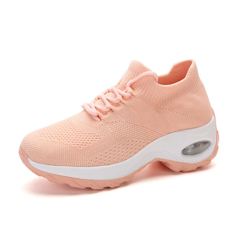 Plus-size Womens Flyknit Breathable Sneakers