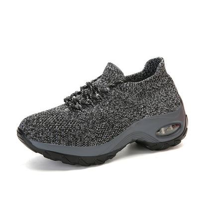 Plus-size Womens Flyknit Breathable Sneakers