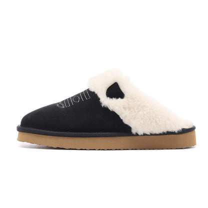 AutumnWinter Warm Cotton And Fur All-in-One Home Slippers