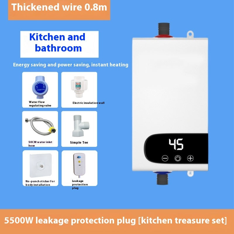 110V 220V 3500W 5500W Kitchen Bathroom Shower Winter Heating Water Heater Without Water Tank