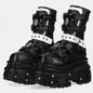 Female Punk Platform Studded Motorcycle Boots