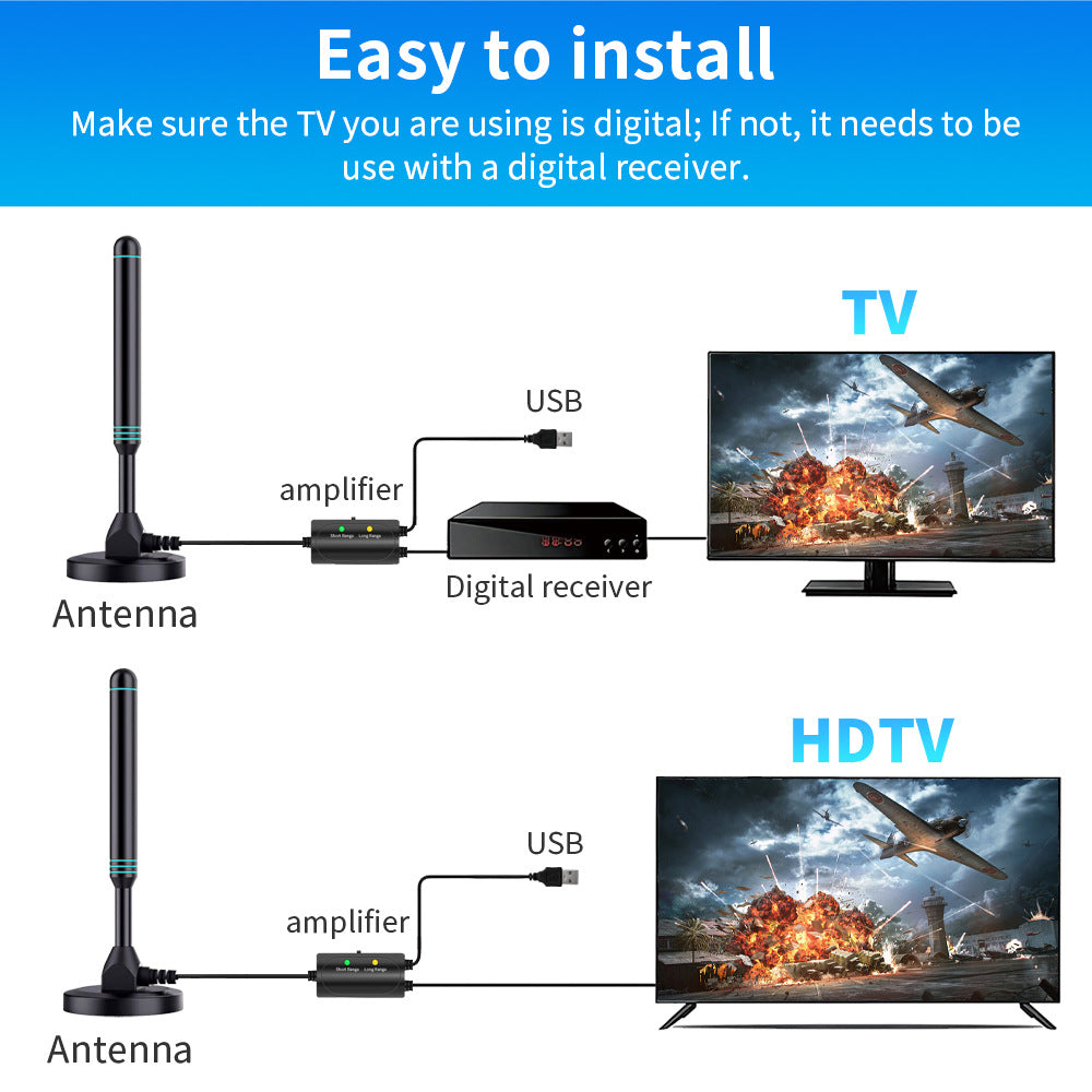 HD Digital Television Antenna Indoor And Outdoor Universal