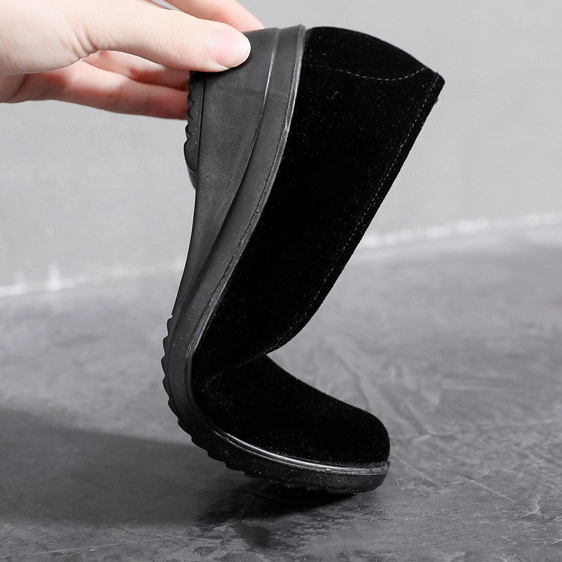 Workwear Soft-soled Black Womens Shoes