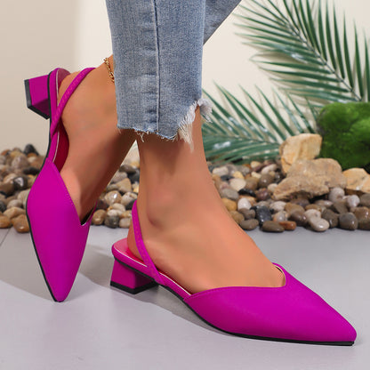 Fashionable New Style Low-Heel Square-Heel Womens Sandals And Slippers