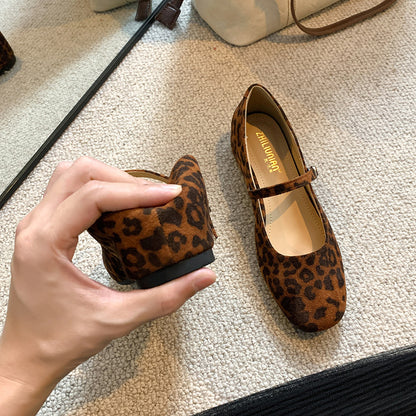 French-style Square-toe Mary Jane Shoes With A Hidden Heel