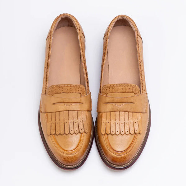Preppy-style Tassel Fashion Brogue Shoes Round-toe Versatile Japanese-style Leather Shoes